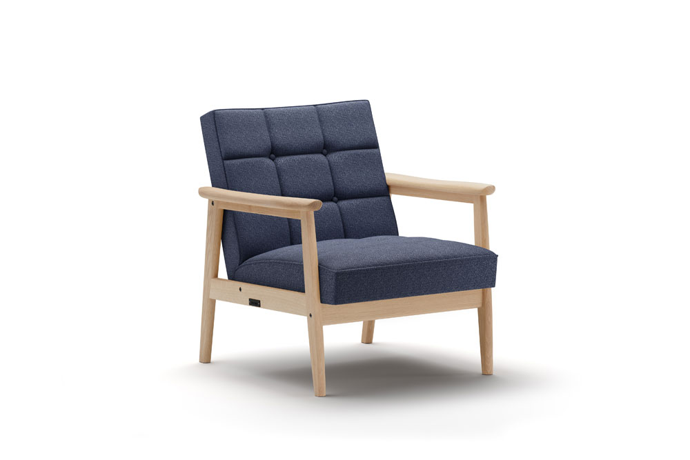 カリモク60 Kチェア パターンオーダー品 ブラウン×グレー oak_tarpblue.jpg?202412